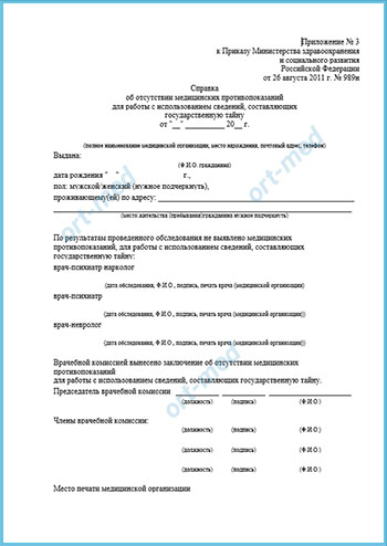 Купить справку для госслужбы 001-ГС/у в Балашихе официально с доставкой